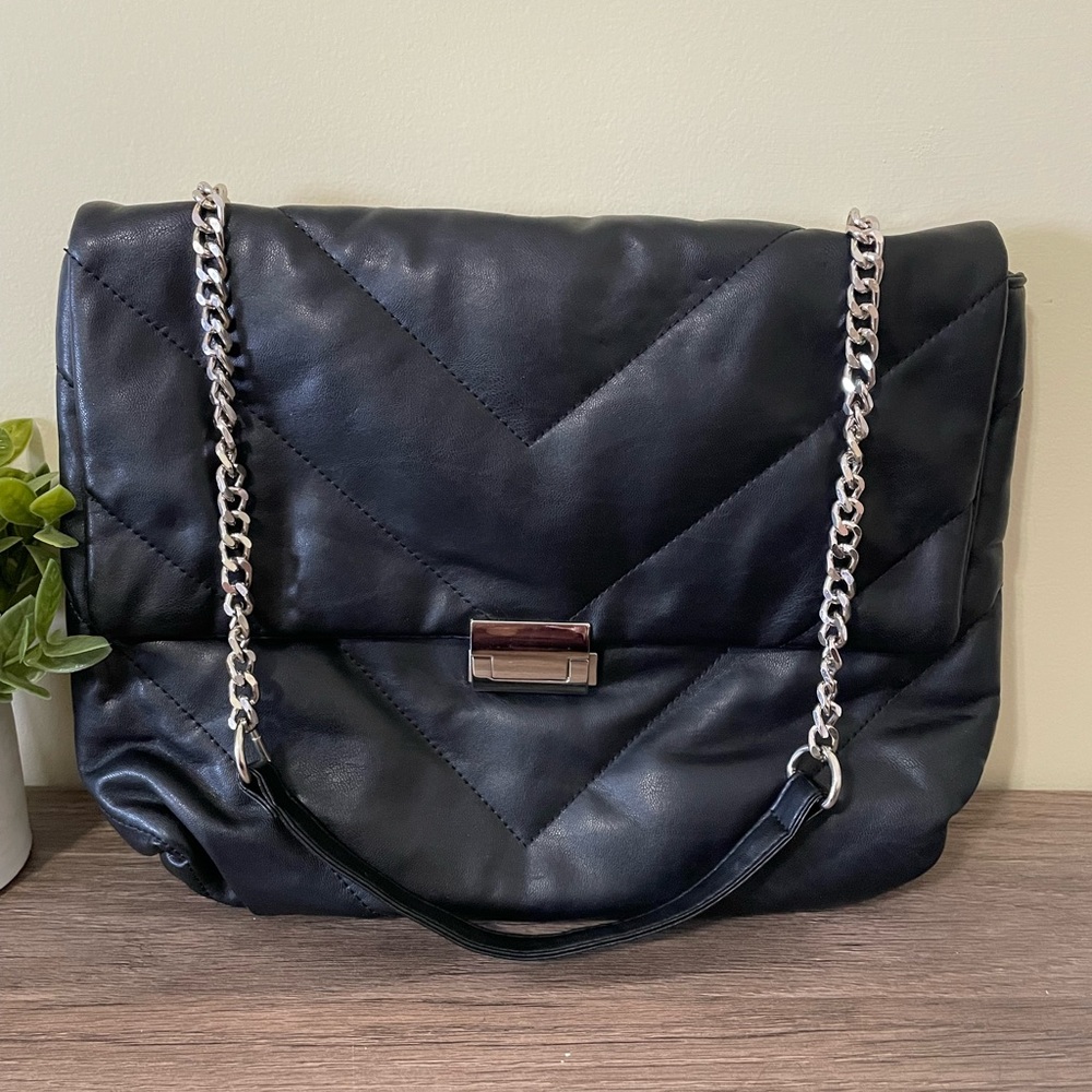 Faux leather Zara shoulder bag